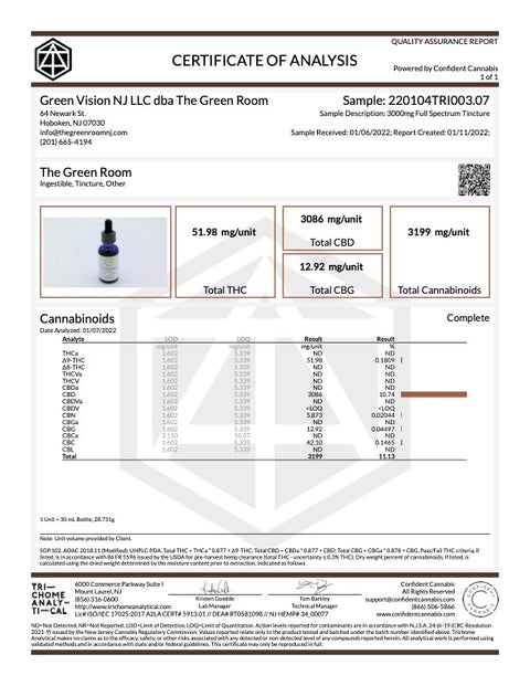 Full Spectrum Tincture - 3000mg